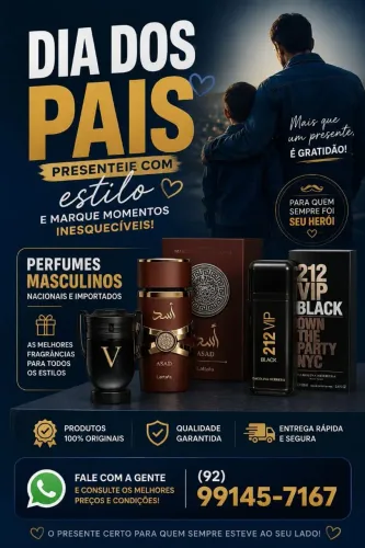 PERFUMES MASCULINOS E FEMININOS