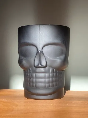 Caneca para Chopp Caveira de vidro fosco