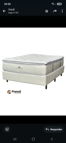 cama casal 138x188x Molas Ensacad Individ R$ 3.530,00<br>R$ 3.530,00