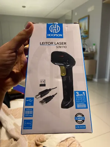Leitor de Código de Barras sem fio Hoopson