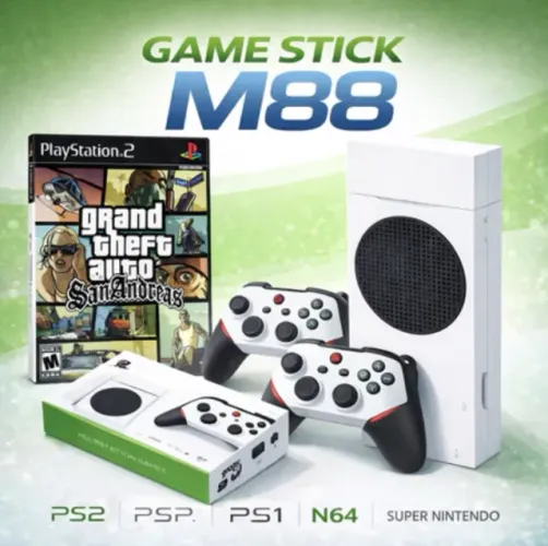 Game Stick M88 128GB roda PS2