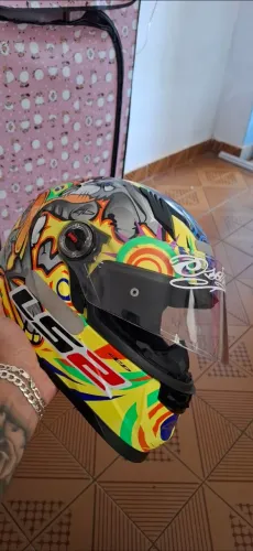 Capacete LS2 Alex Barros Original - Conservado, Pouco Uso, Ótimo Preço