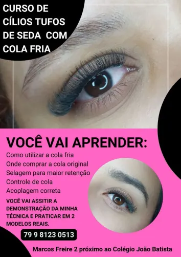 Curso de Cílios Tufos de Seda com Cola Fria