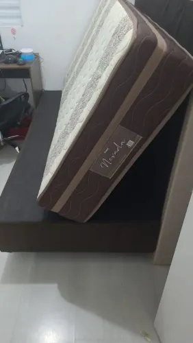 Cama Box e Colchão solteiro 