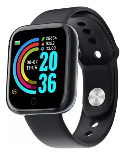 Relógio Inteligente Smartwatch Masc/fem. Pulseira Preta Cor da pulseira Preto Elaf
