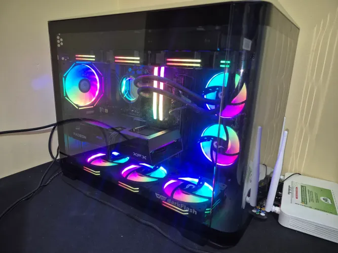 PC Gamer Completo  Ryzen 5 7600X + RX 9060 XT 8GB + 32GB DDR5 + Monitor QHD 180Hz