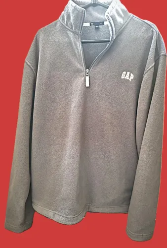 Blusa Moletom Fleece GAP Cinza