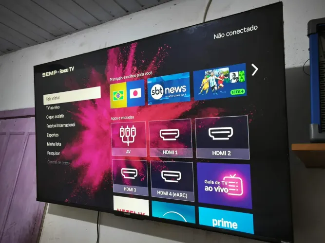 Televisão smart Roku semp, 50 polegadas novinha nunca foi aberta