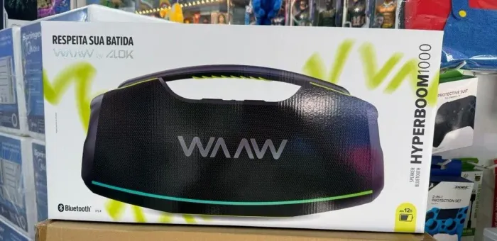 Caixa de som Waaw hyperboom1000 Lacrada 