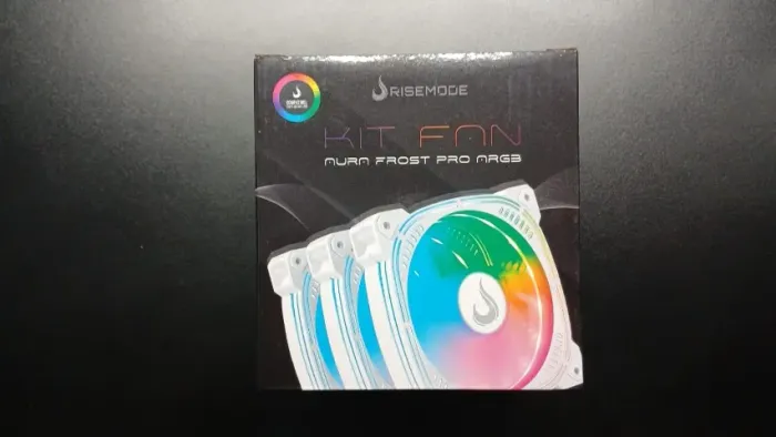 Kit 3 Fans Rise Mode Aura Frost ARGB , 6 pinos , com controladora e controle, nova lacrada