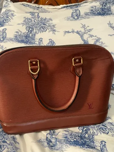 Bolsa Louis Vuitton Alma pm vintage couro epi marrom (série especial)
