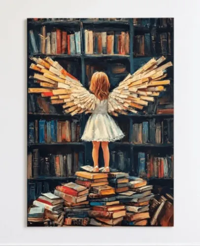 quadro decorativo biblioteca dos sonhos 120x80cm
