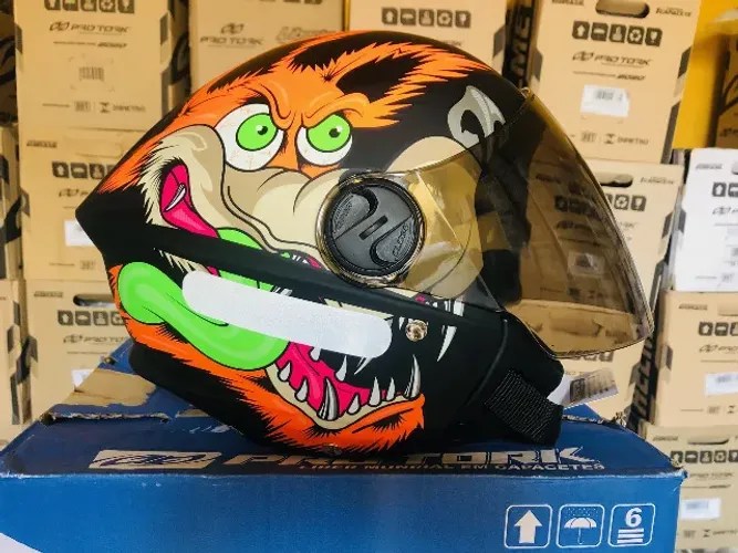 Capacete Aberto Desenhado