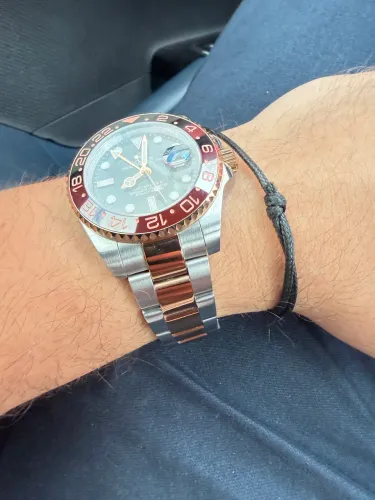 Rolex GMT Rootbeer, aço e rosé. Super Clone AAA