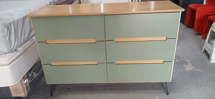 Comoda logan 6 gavetas em mdf