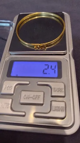 IMPERDÍVEL! BRACELETE INFANTIL DE OURO 18K 750 PARA PULSO FINO ( DESAPEGO) ( ITAJAÍ)