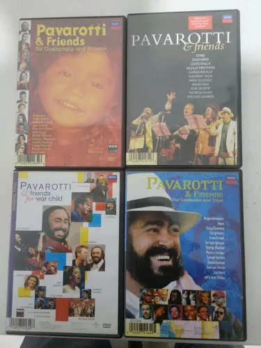 4 DVDs Coleção Luciano Pavarotti com Famosos