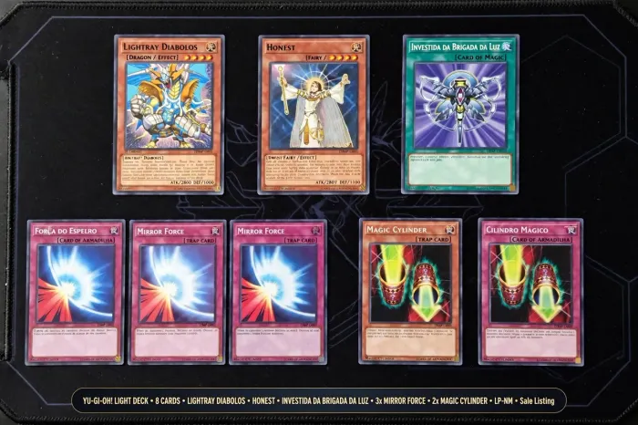 Deck Lightsworn com sleeves, deck box e um campo