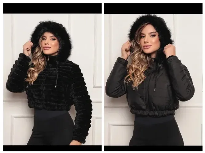 Jaqueta puffer feminina 
