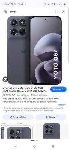 Celular moto G7 1 mês de uso