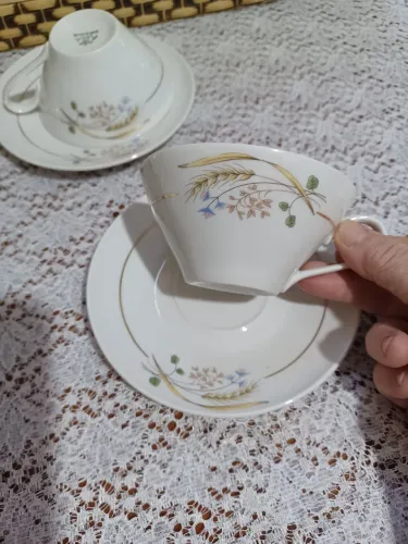 Xícaras de chá porcelana real 