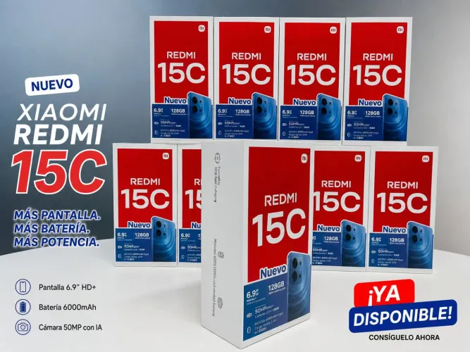 OFERTA XIAOMI REDMI 15C ?128 GB <br>? RAM: 8 GB (4 GB + 4 GB RAM Extendida/ Batería 6000 mAh