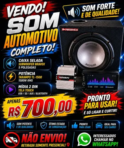 VENDO SOM AUTOMOTIVO COMPLETO