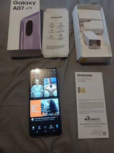Vendo Samsung A07 128gb completo caixa e nota fiscal