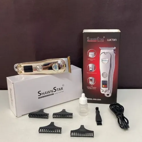 MAQUINA DE CORTAR CABELO E BARBA PROFISSIONAL SHAWNSTAR RECARREGAVEL COM LED - FAÇO ENTREG