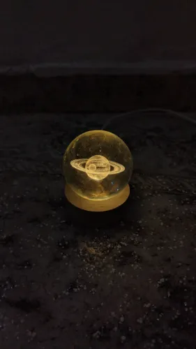 Luminária bola de cristal de mesa planeta