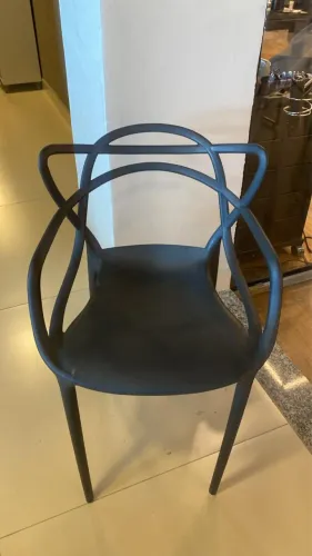  Cadeiras Allegra Preto Assento Preto