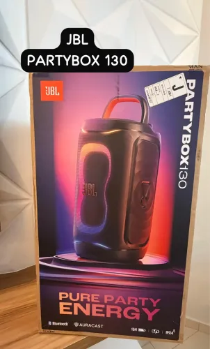 Caixa De Som JBL Partybox 130 Lançamento Preta Lacrado Na Caixa Novo
