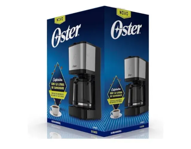 NOVA E LACRADA (garantia de fábrica e NF) | Cafeteira Oster Inox, 1,2L, 11OV, 750W