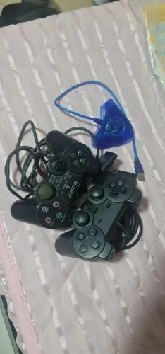 Manete ps2 e adaptador usb para manete