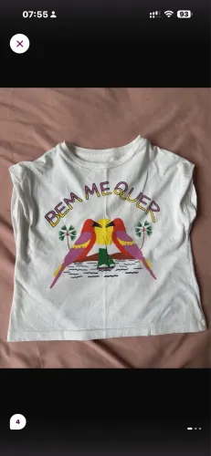 Blusa branca infantil Fábula