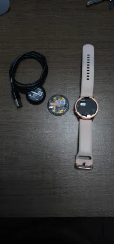 Galaxy Watch Active 2 Rose Gold - SUCATA TOTAL (Tela Soltou) + Carregador Original