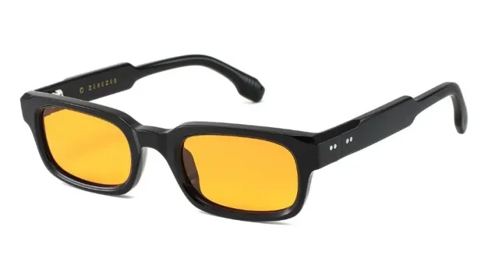 ÓCULOS DE SOL ZEREZES MODELO DAZZ 2 LENTES (AMARELA E PRETA) COM CASE E ECOBAG