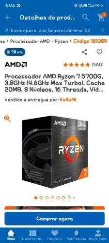 Ryzen 7 5700G AM4 Video integrado 
