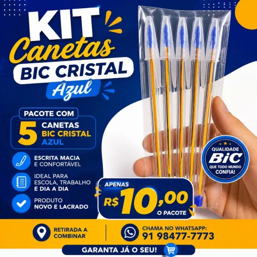Canetas Bic Cristal