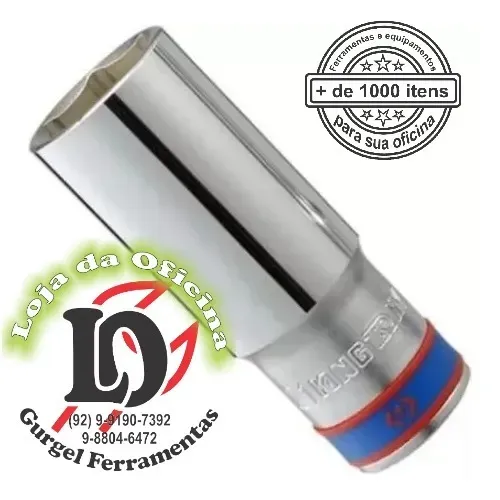 Soquete Sextavado Longo 14mm - 1/2" King Tony