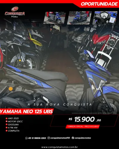 Neo 125 UBS 2025 - Apenas 6.108Km
