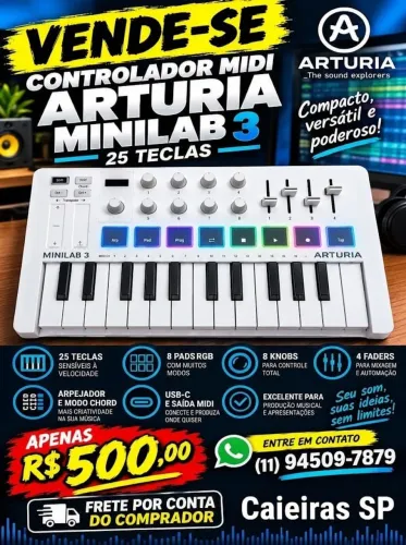 Teclado Midi 25 teclas