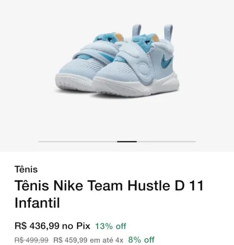 Tênis Nike infantil Tam 24
