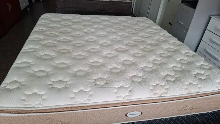 Cama box super king size americaflex molas ensacadas bambu