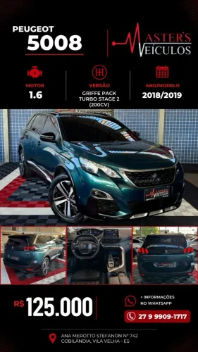 Peugeot 5008 Griffe Pack 1.6 Turbo 16V 5P Aut. 2019