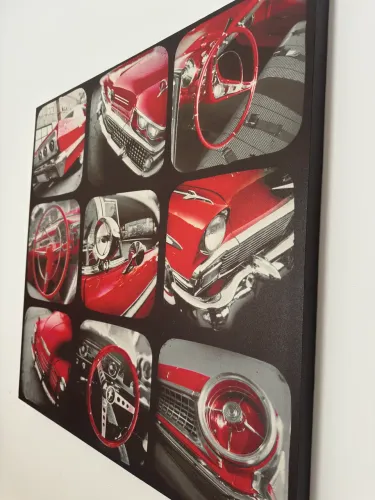 Quadro carros antigos 80x80x4