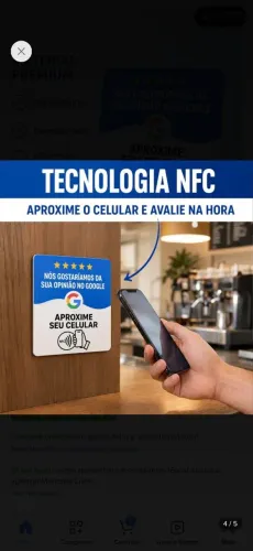 Plaquinha NFC para Avaliações no Google