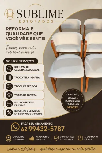 Faço reforma em móveis estofados e fabrico cabeceira de cama etc