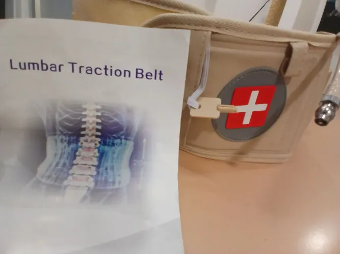 Cinto de tração lombar inflável