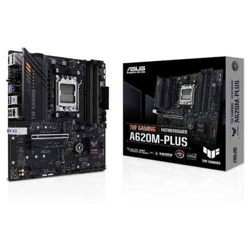 Placa Mãe Asus TUF Gaming A620M-PLUS, Chipset A620, AMD AM5, m-ATX, DDR5, Nova, Lacrada